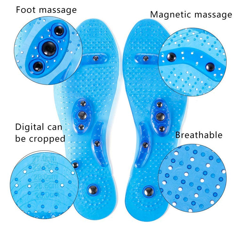 Myzoora Magnet Magnetic Plus Elastomer Transparent Silicone Massage Insole Health Massage Insole Magnetic Therapy Anti-fatigue
